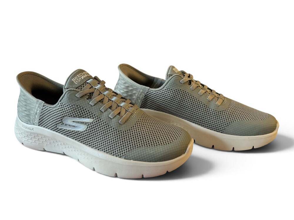 SKECHERS Performance Go Walk Flex Hands Free Slip-Ins Grand Entry Olive 8.5